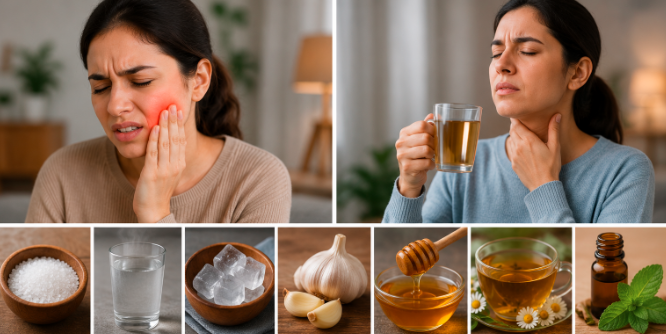 Home Remedies to Relieve Toothache and Sore Throat Temporarily
