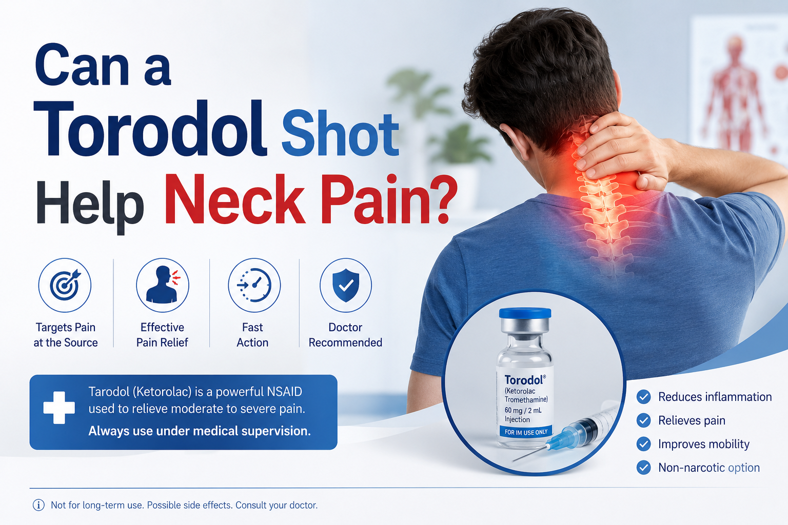 Can a torodol shot help neck pain