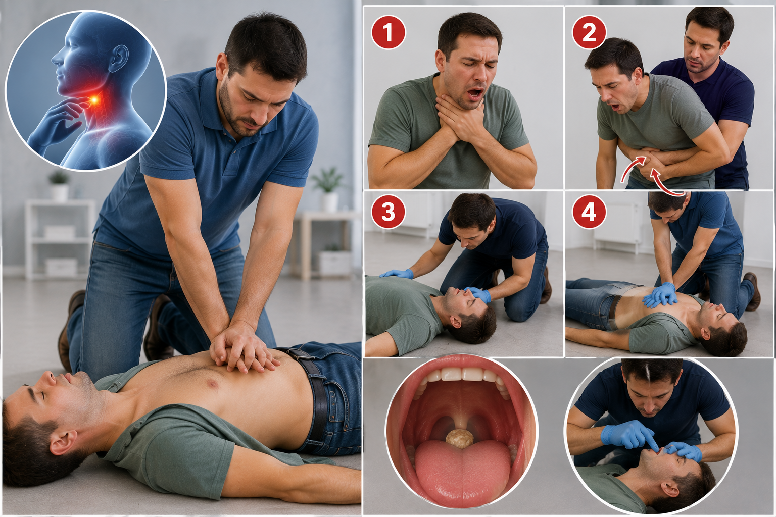 CPR Differs in an Unresponsive Choking Adult Victim