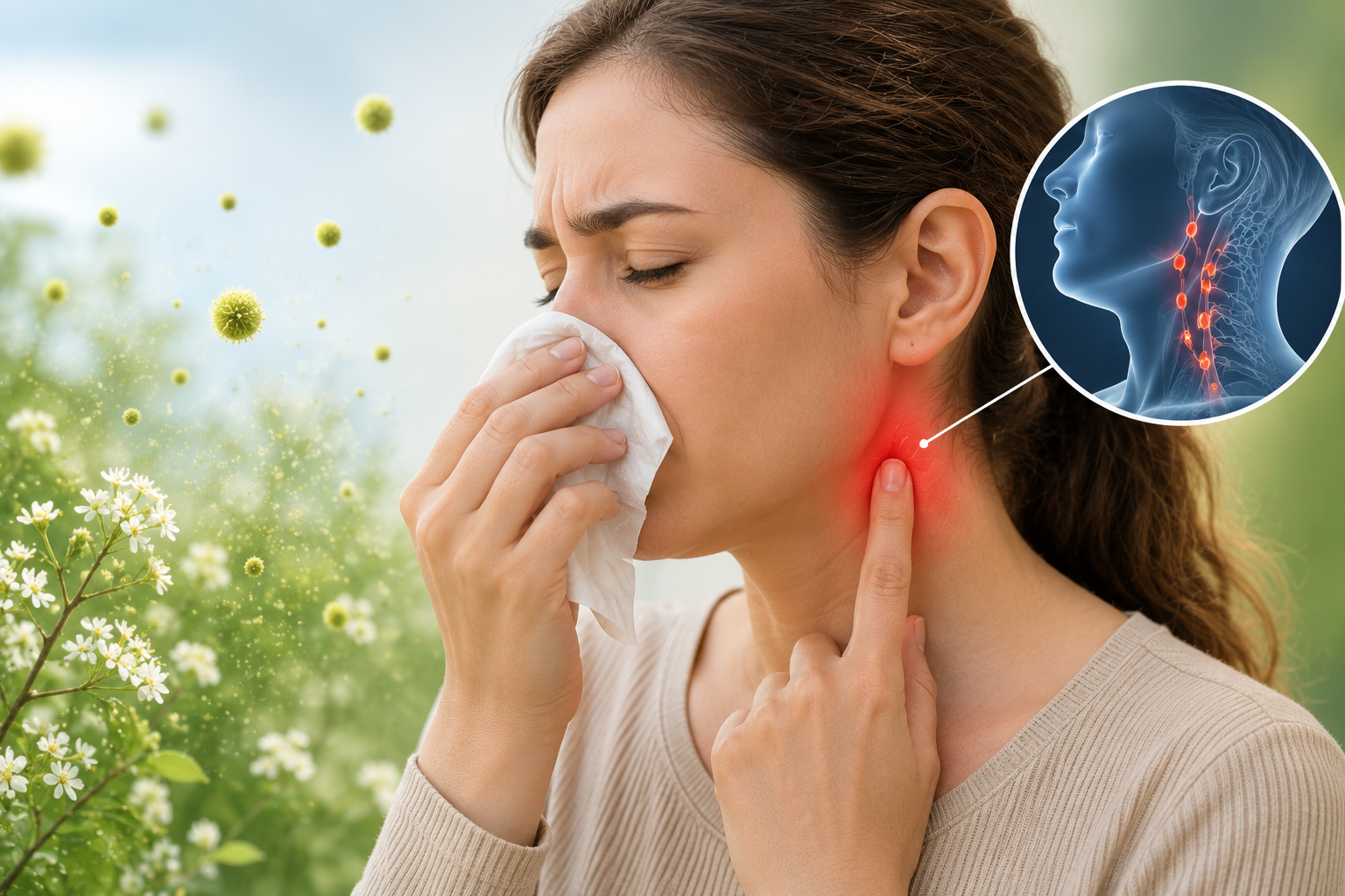 Can Seasonal Allergies Cause Swollen Lymph Nodes in Neck?