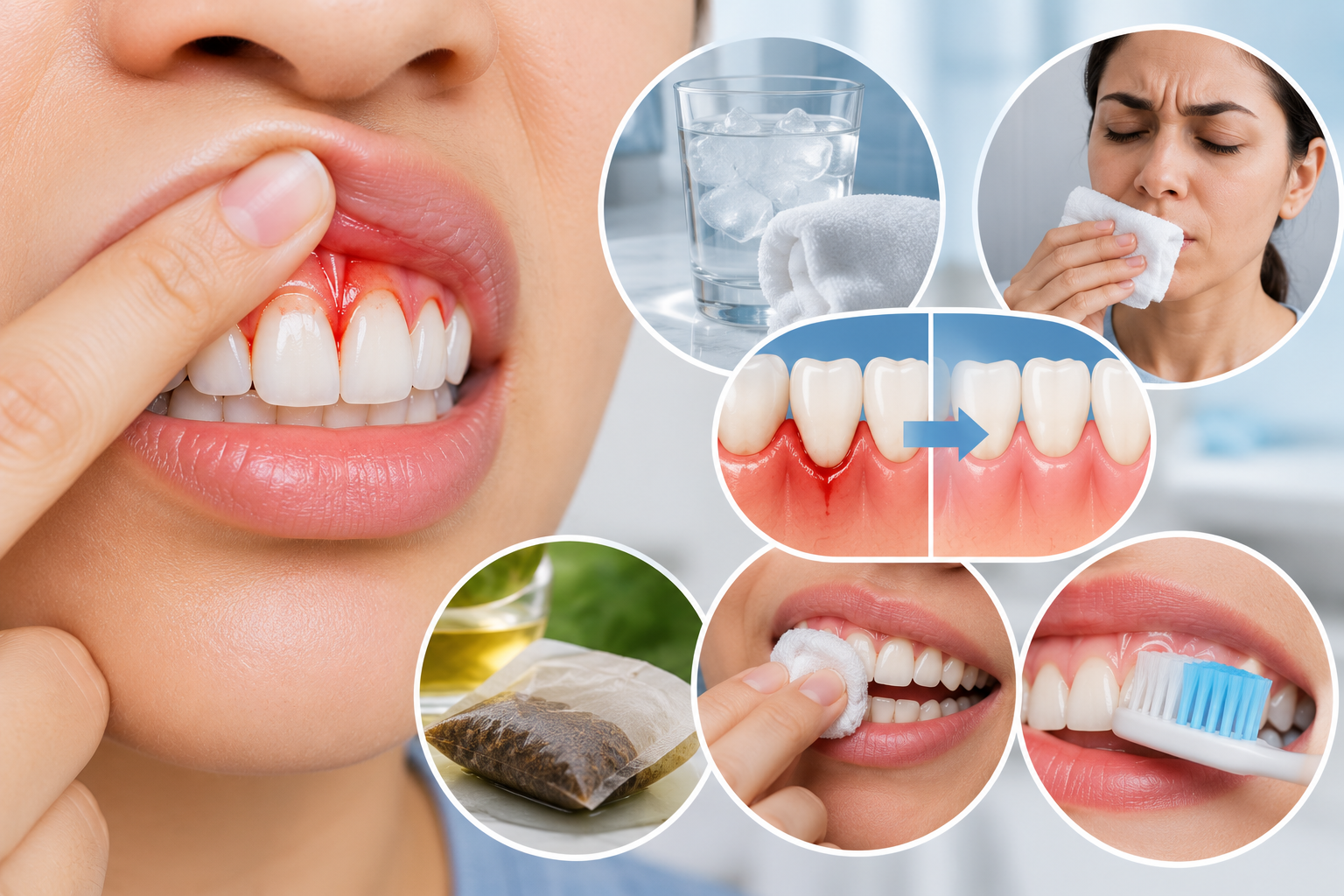 how to stop gum bleeding immediately