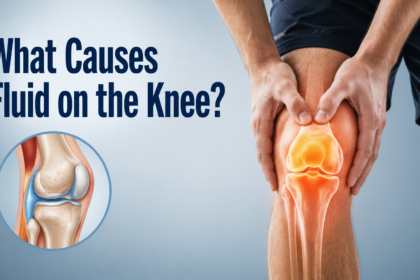 what causes fluid on the knee​?